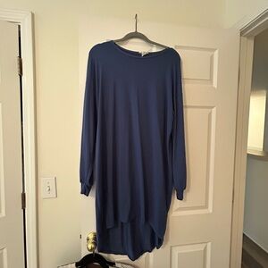 Elegant Blue High Low Dress